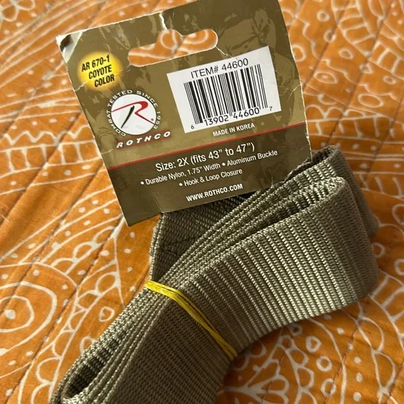 3 NEW Rothco 44599 Coyote Military Riggers Belt - Coyote - 2XL - Picture 4 of 4